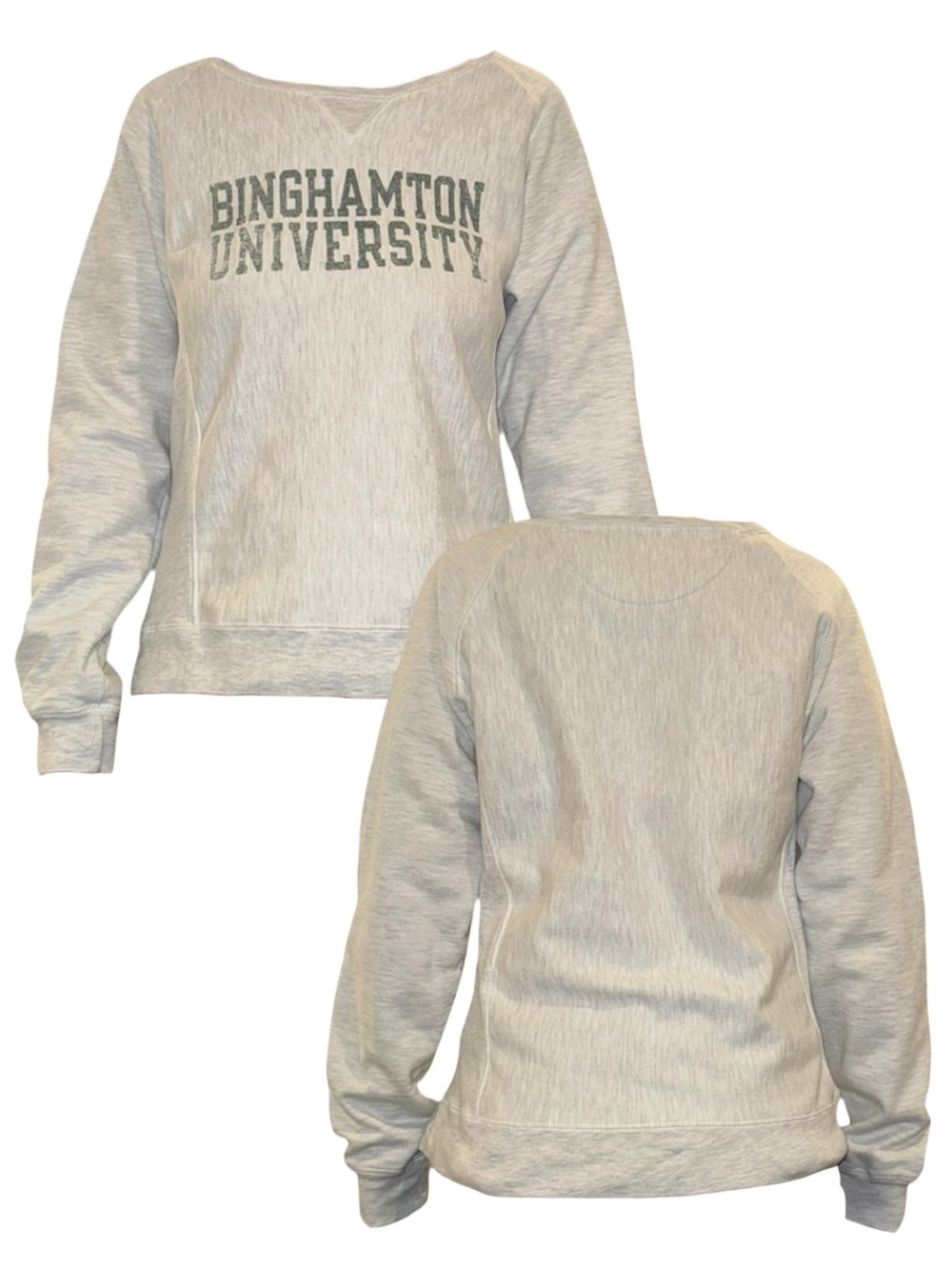 Gray Binghamton University Crewneck Sweatshirt
